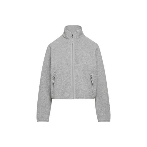 ARITZIA Tna Polartec Thermal Pro Mockneck Zip-up Velvet-feel Coat Women's Heather Athletic Grey/Heather Gray