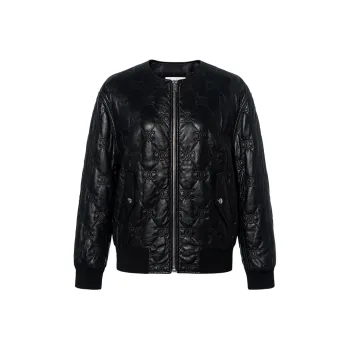 CELINE Triomphe Bomber Jacket In Soft Lambskin