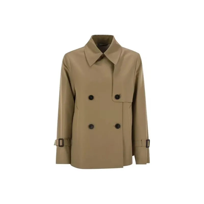 WEEKEND MaxMara Biglia Double Breasted Short Peacoat-0