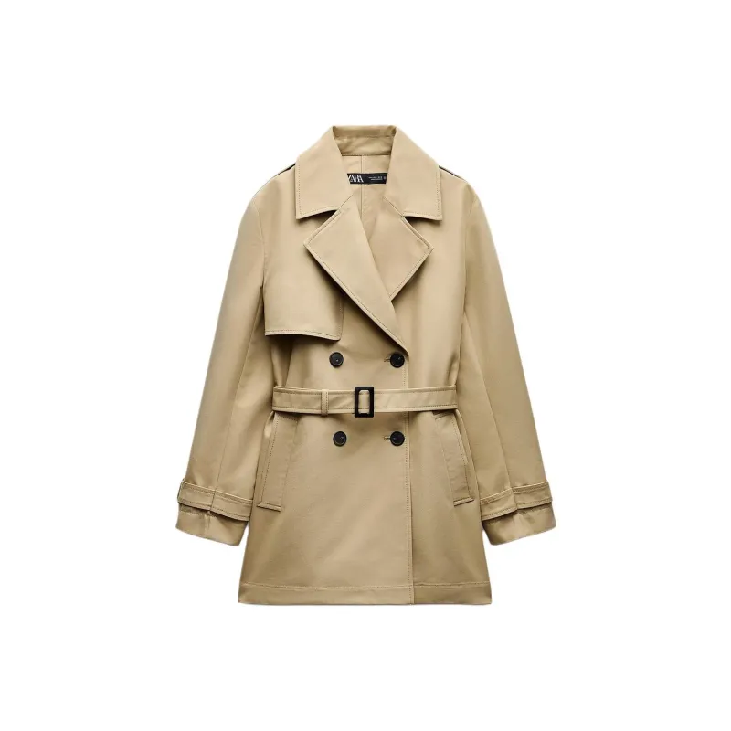 ZARA Trench Coat Women's Light Brown-0