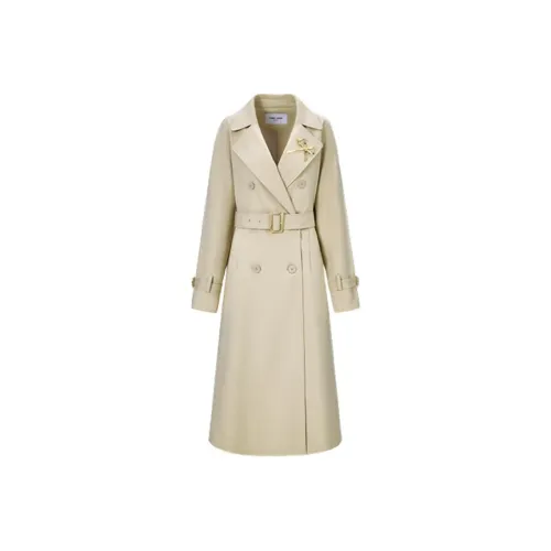 TAMMY TANGS Trench Coat Women's Khaki