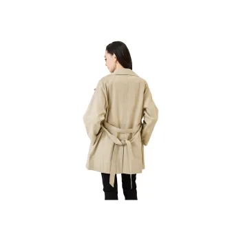 SMEN Trench Coat Women's Milk White Green
