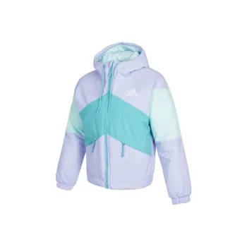 Adidas Puffer Jacket Women's Light Purple/Royal Blue/Mint Green