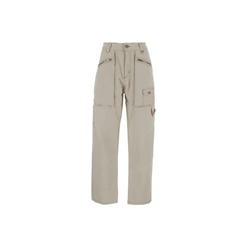 ISABEL MARANT High Waist Zip Detailed Trousers-0