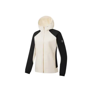 XTEP Variety Training Collection Trench Coat Women's Mountain Moon White/Jet Black