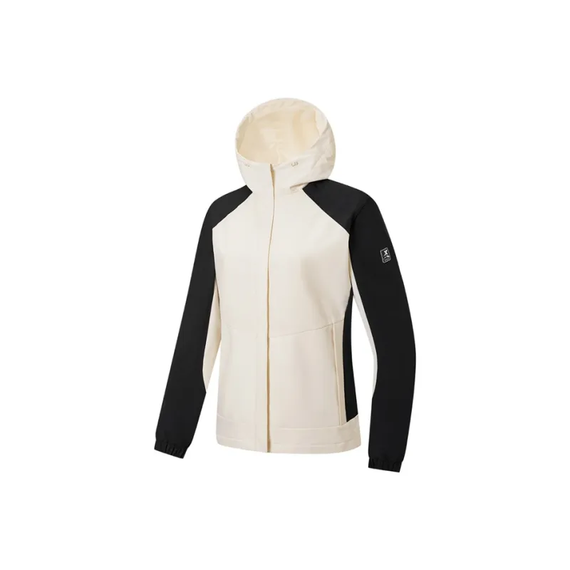 XTEP Variety Training Collection Trench Coat Women's Mountain Moon White/Jet Black-0