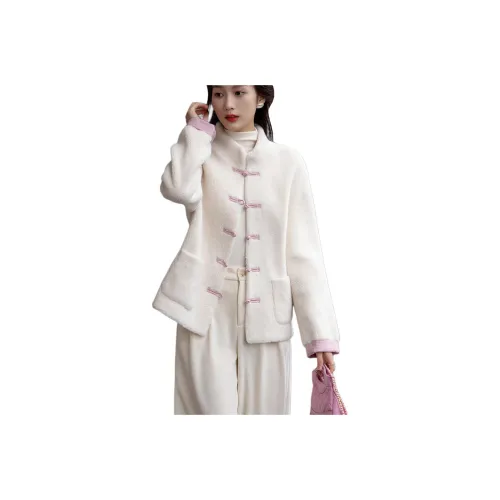 【dme】 Velvet feel Coat Women's Beige