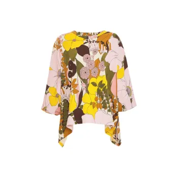 La DOUBLEJ. The Kaftan Mini Floral print Dress