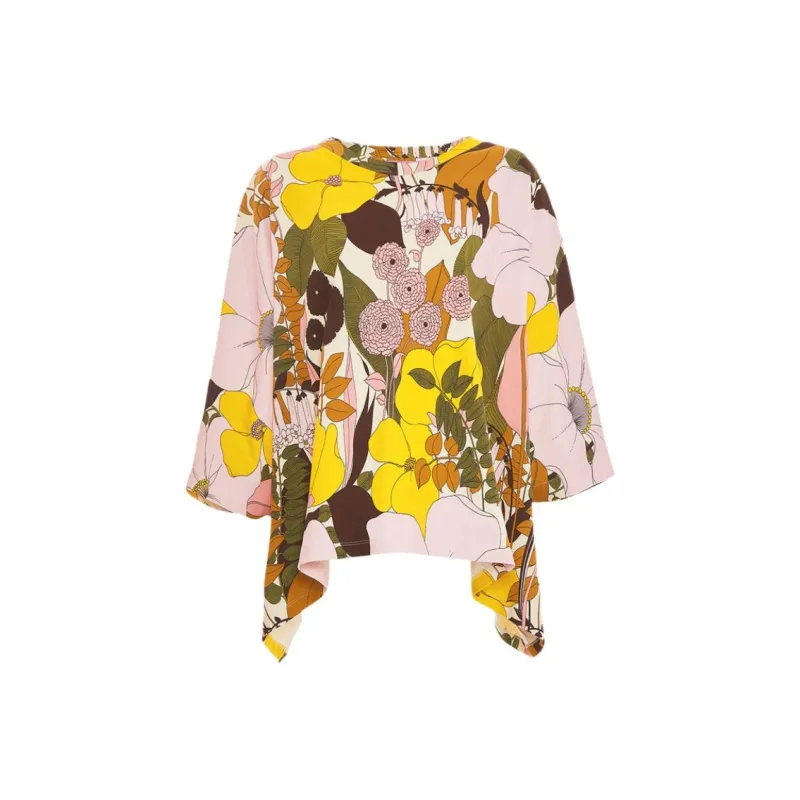 La DOUBLEJ. The Kaftan Mini Floral print Dress-0