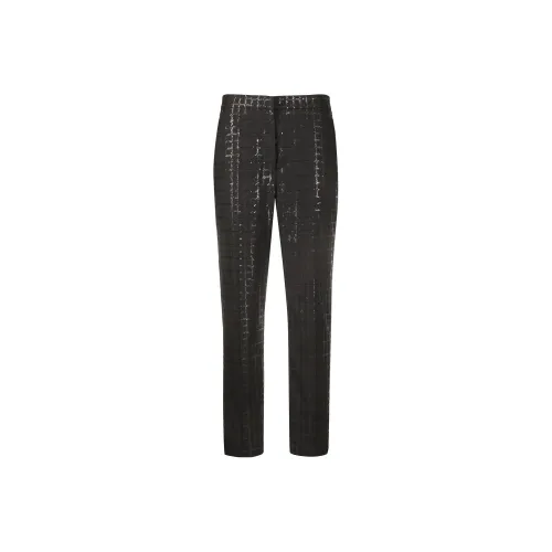 Brunello Cucinelli Sequinned Checkered Tapered Trousers