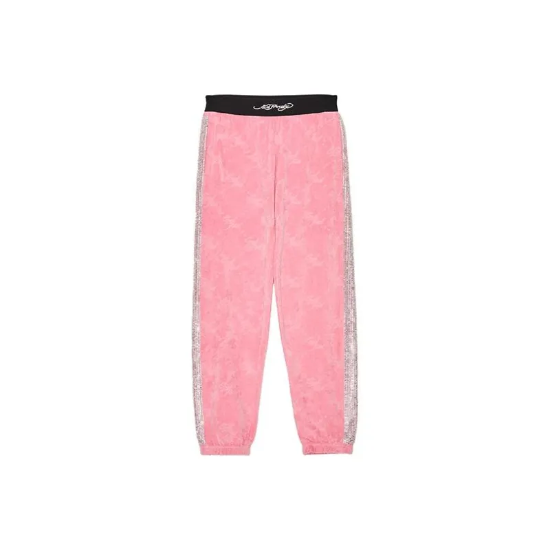 Ed Hardy Casual Pants Women's Cherry Blossom Pink-0