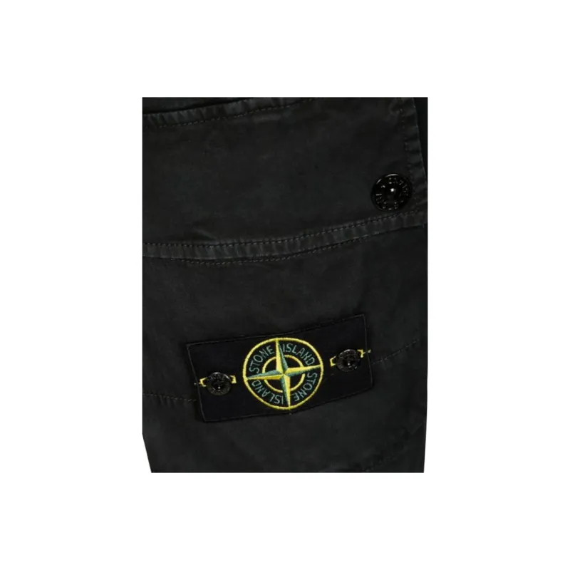 STONE ISLAND Logo Patch Straight Leg Pants-2