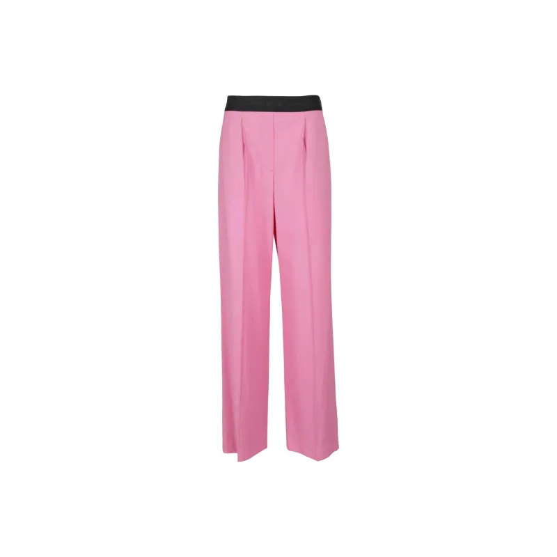 MSGM High Waist Straight Leg Pants-0