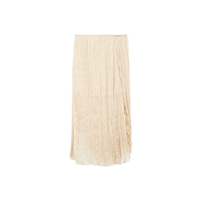 Massimo Dutti Casual Long Skirt Women's Yellow-1