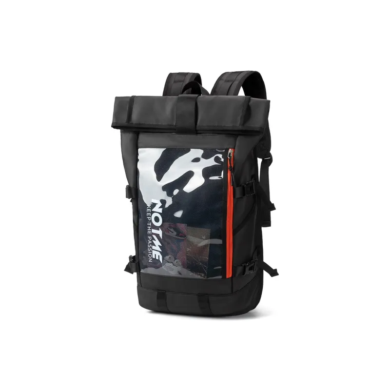 LOVERPUSS Fabric Backpack Regular Unisex Cool Black-1