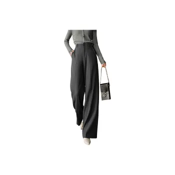 Late White Casual Pants Women's Morandi Gray