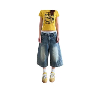 DAFK Denim Shorts Men Vintage Blue 