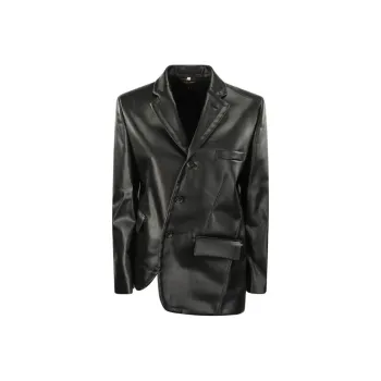 CDG FW24 Leather Jacket Women's Black