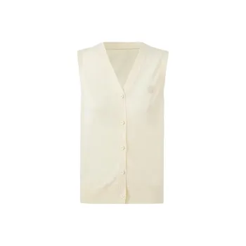 Self Who Vest Women's Beige Yellow