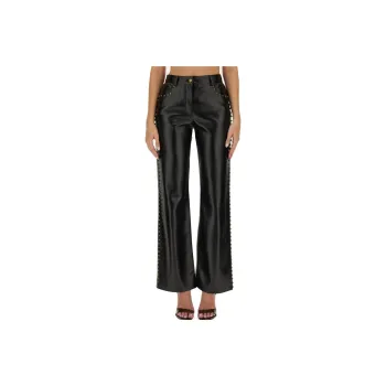 MOSCHINO Jeans Stud Detailed Wide Leg Trousers
