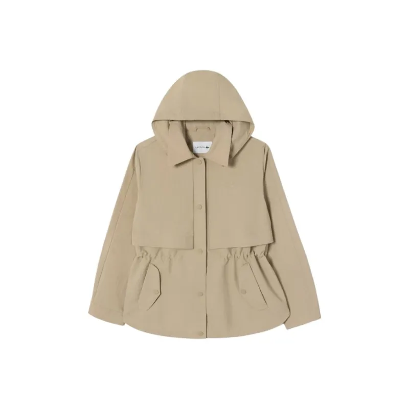 LACOSTE Trench Coat Women's Khaki-0