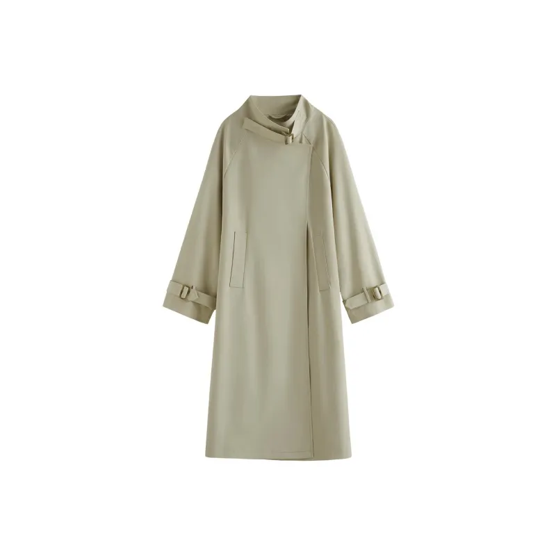 FANSILANEN Mid Length Long Sleeved Trench Coat Women's-1