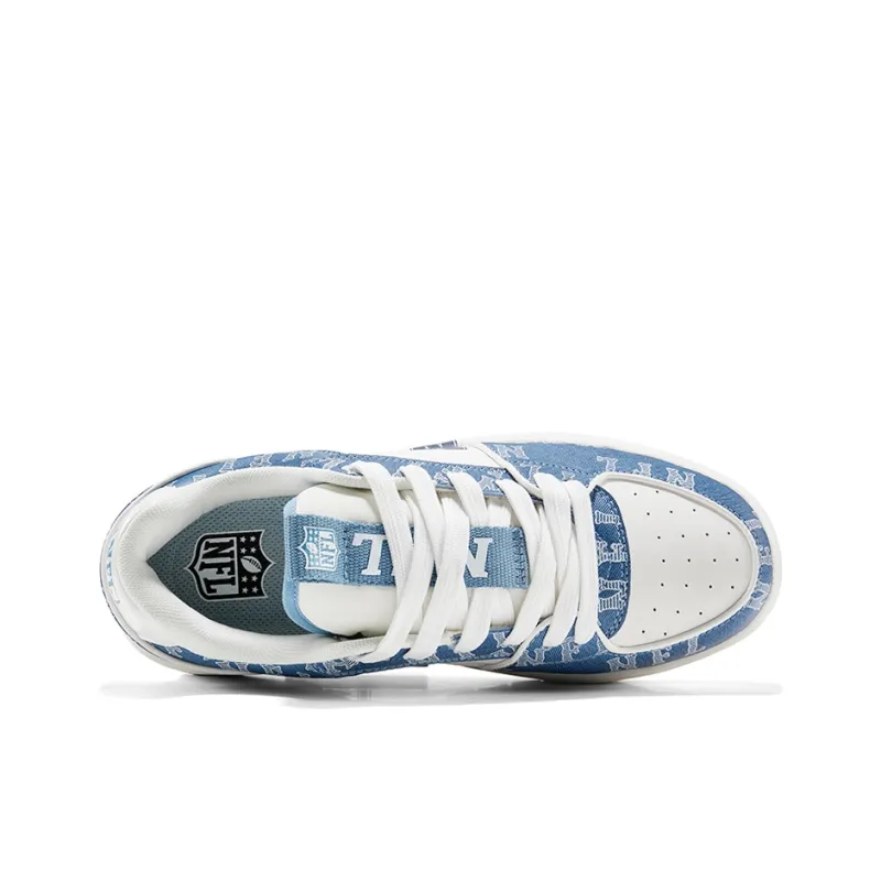 NFL College 1 Size 25 'Ocean And Earthy' Low Top Skateboard Shoes Unisex Light Blue-3