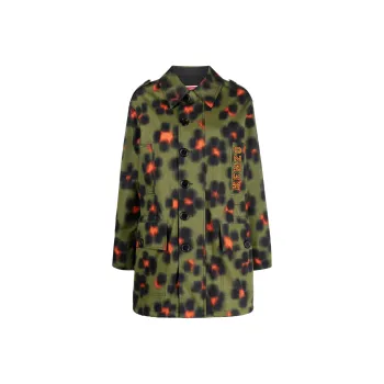 KENZO Floral print Short Raincoat