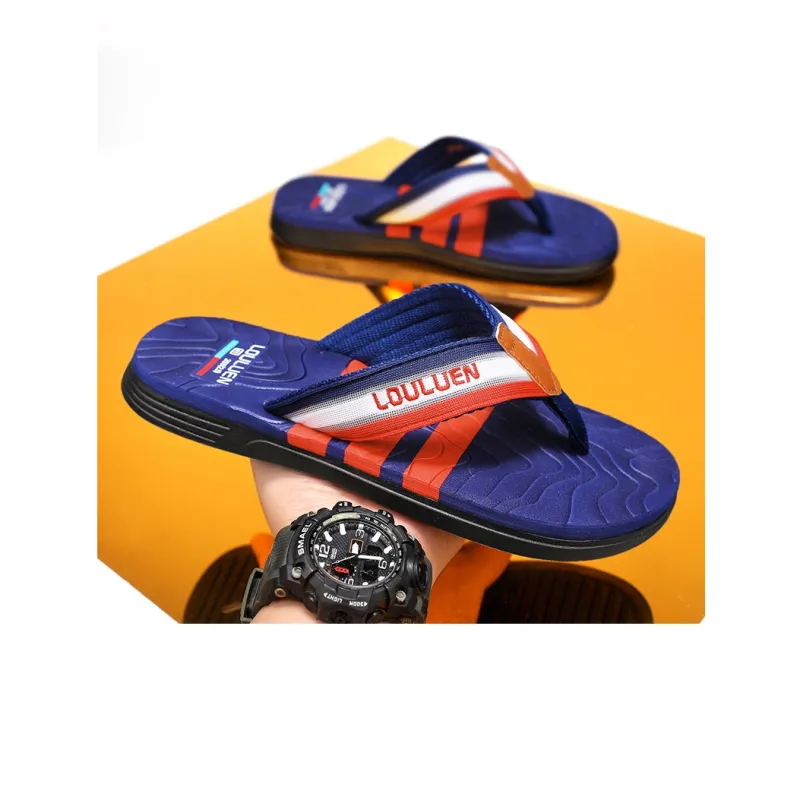 Budding Bear Quiet Odor Resistant Abrasion Resistant Slip Resistant Flip Flops Men's-6