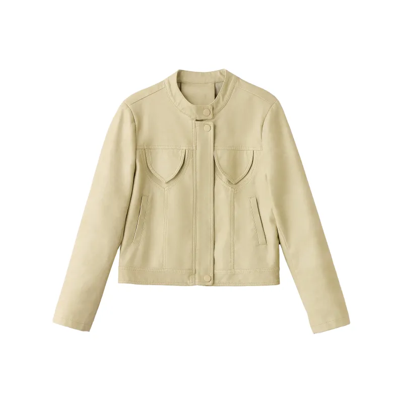 Yi Mengyuan Leather Jacket Women's-0
