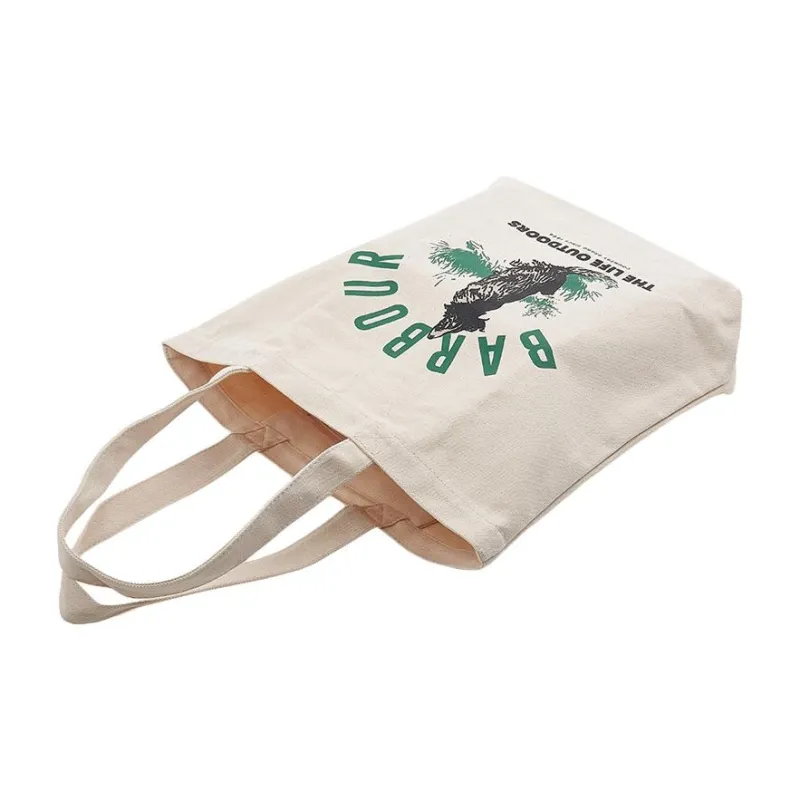 BARBOUR Canvas Shoulder Bag Unisex Ivory White-3