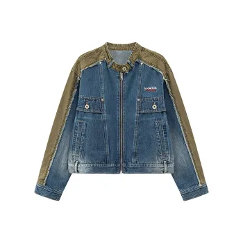 NO ONE ELSE Cropped Coat Unisex Dark Denim Blue