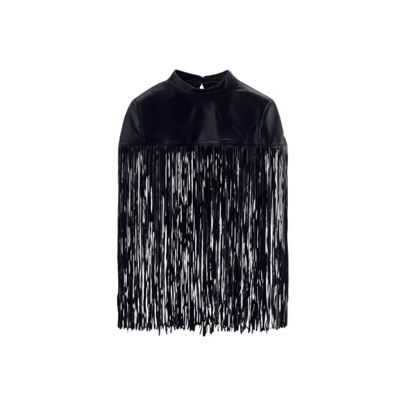 ZARA Leather Jacket Women's Black-0