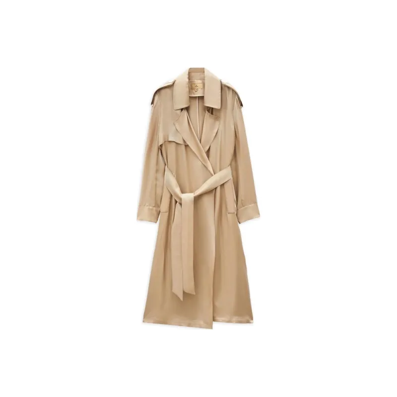 INSUN Trench Coat Women's Light Khaki-0