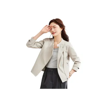 TERRE BLEUE Leather Jacket Women's Black