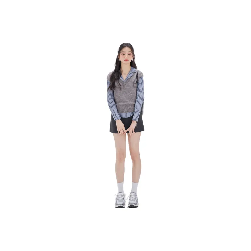 DEAR DEER PUFF Vest Women's Gray-0