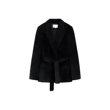 VIKTORIACHAN Velvet-feel Coat Women's Black