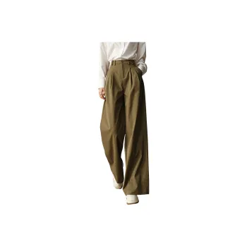 Late White Casual Pants Women's Army Green