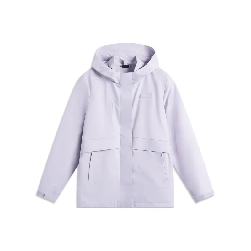 LiNing Sports Trend Series Trench Coat Women's Sea Salt Purple-0