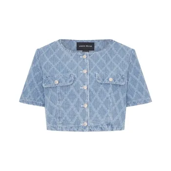URBAN REVIVO Denim Jackets Women's Light Blue