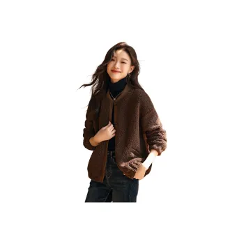 Mo Han Yi Mei Baseball Jacket Women's Coffee