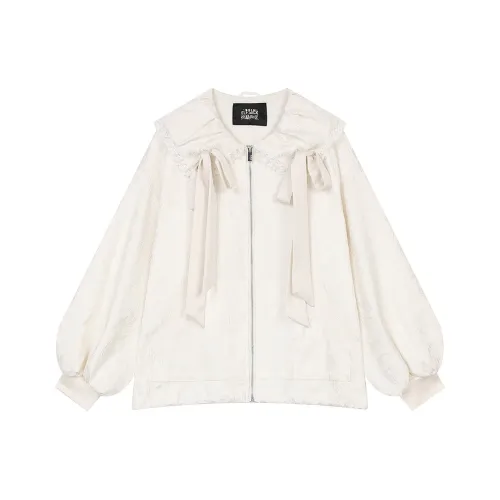 ELF SACK Cropped Coat Women's Soft Warm White