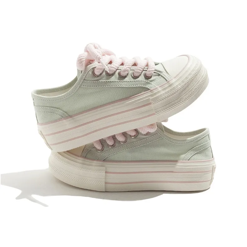 MEAKKEA Abrasion Resistant Coverage Lightweight Low Top Canvas Shoes Women's-2
