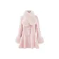 Pink; Loose Fit Coat