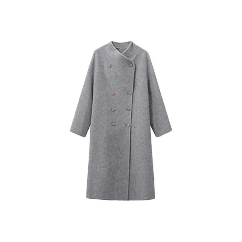 SUNSUNTOWN Coats Women's Gray-0
