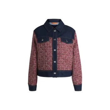 HUGO BOSS Denim panel Tweed Jacket