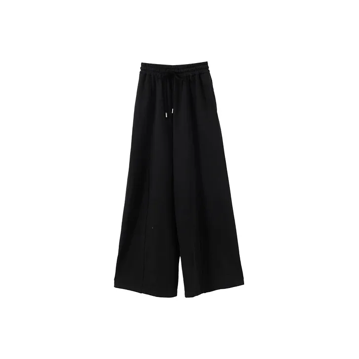 YUMOMO STAR Casual Pants Women's Simple Black-0