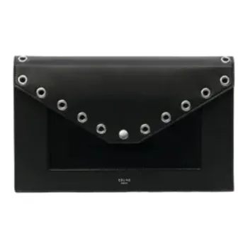 CELINE Smooth Calf Leather Envelope Bag, Crossbody Bag, Shoulder Bag Women's Black