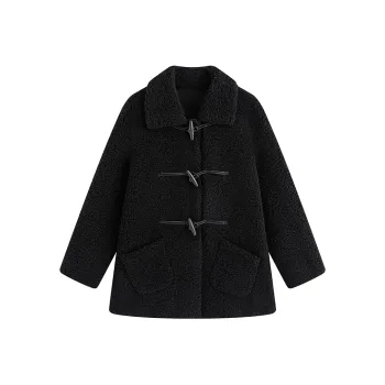 KING PRINCE Velvet feel Coat Women's Black