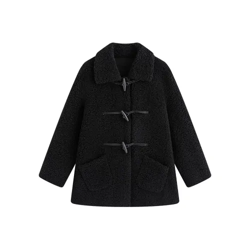 KING PRINCE Velvet-feel Coat Women's Black